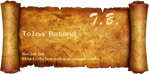 Tolna Botond névjegykártya